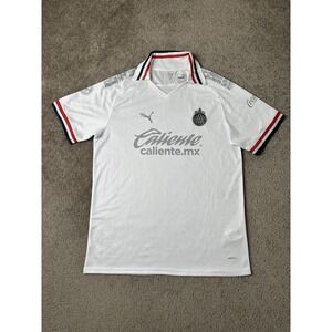 Mens Soccer Jersey Puma Chivas de Guadalajara Away Liga MX 2022/23 White Size XL